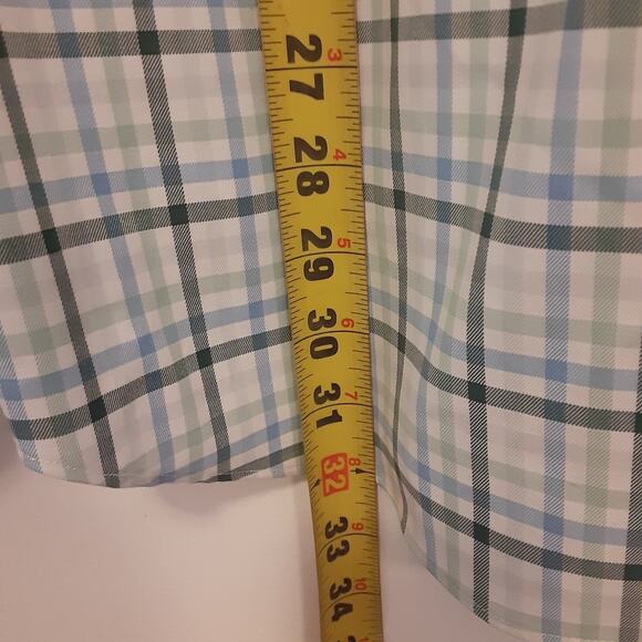 Duluth Trading Trim Fit Button Down Shirt Mens M Blue Green Long Sleeve Outdoors - Picture 8 of 8